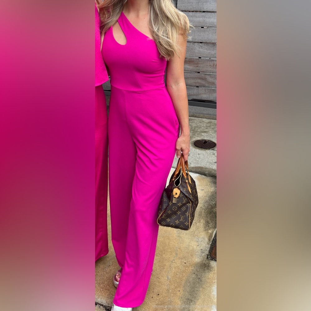 Hot pink jumpsuit